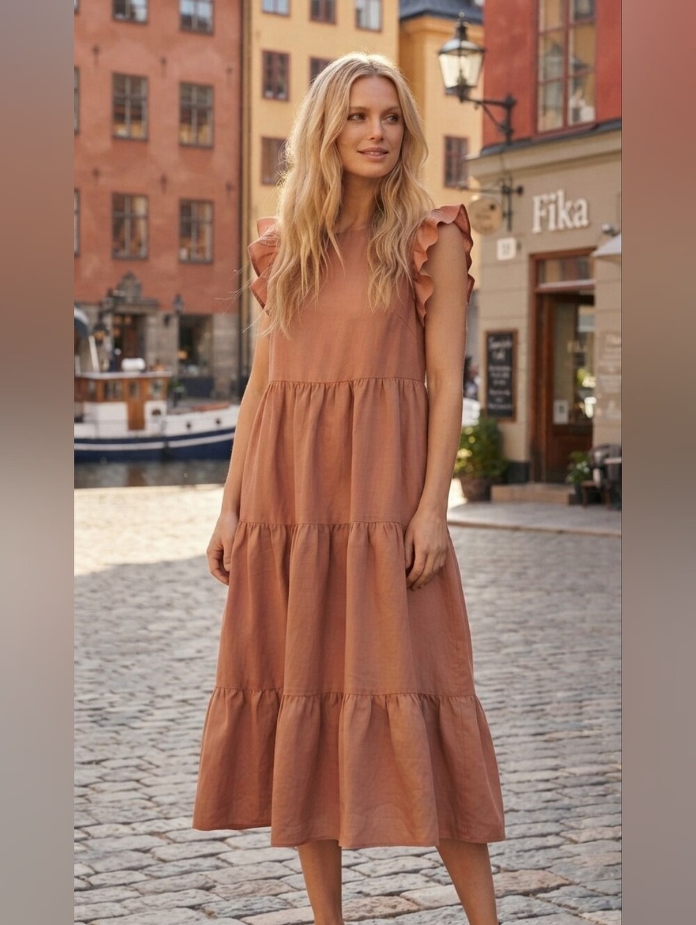 Ulla Johnson Linen Blend Flowy Dress 8